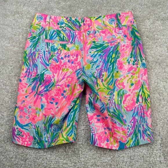 Lilly Pulitzer The Chipper Short Fan Sea Pants Pink NEW - Picture 3 of 14